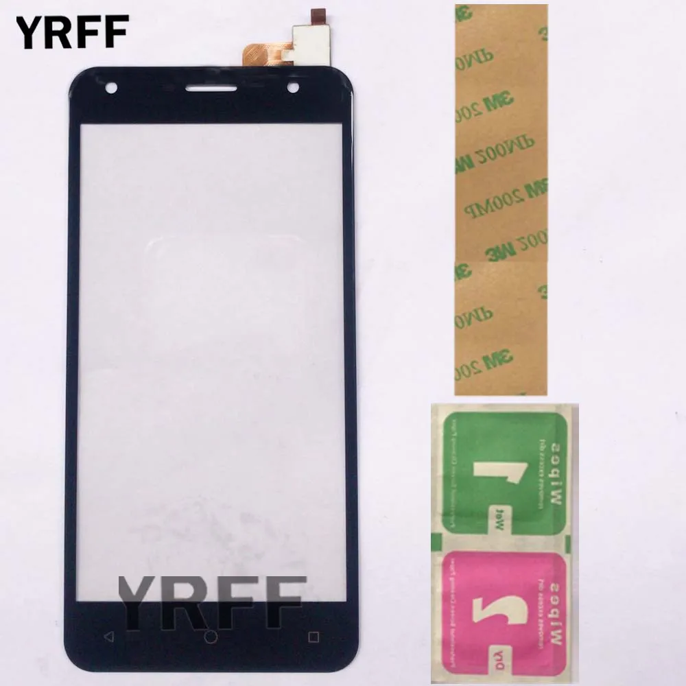 

Touch Screen Glass Panel For Fly FS517 FS 517 Touch Screen Digitizer Front Glass Lens Sensor 5.0'' Mobile Tools Adhesive Wipes