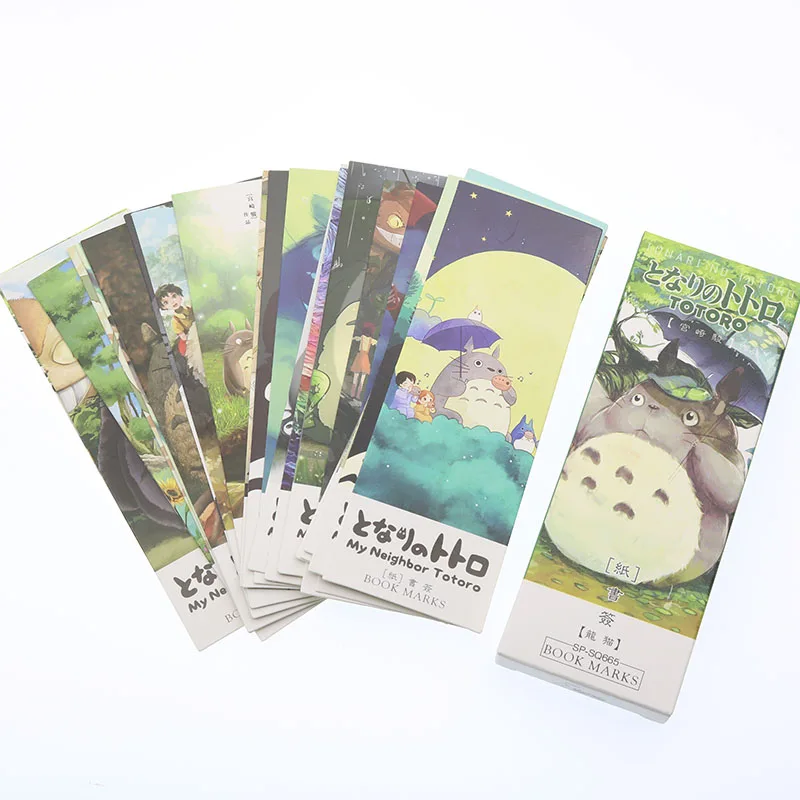 

Cute Cartoon Anime Totoro 32 Pack Boxed Neighbor Totoro Kawaii Paper Bookmarks In Office School Stationery Gifts Read Bookmarks
