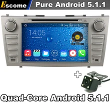 8″ Car DVD GPS Navigation For Toyota Camry 2007-2011 Pure Android 5.1.1 Quad Core WiFi Radio Rear View Camera Bluetooth
