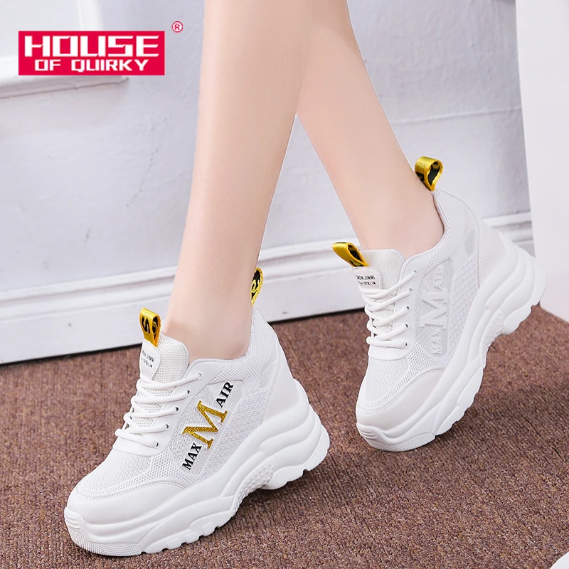 

Spring Women Sneakers 2019 New Comfortable Round Head Platform Shoes Woman Breathable Lace Up Casual Shoes Ladies Running Shoes