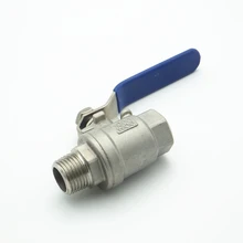 1/" BSP Male x 1/2" BSP Female Thread 304 нержавеющая сталь 2 части шаровой клапан для воды, нефти и газа