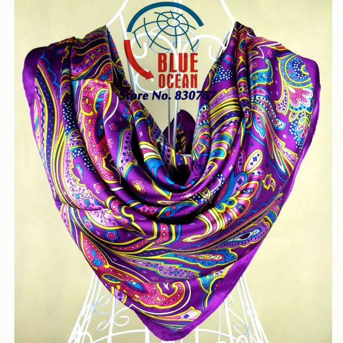 Purple Brand Silk Scarf main image 1