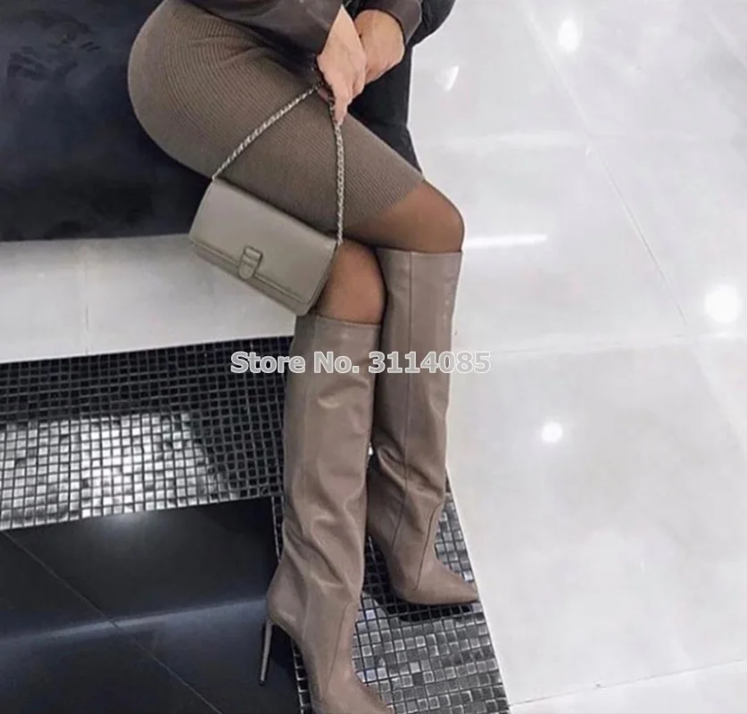 Color Botas Pie Zapatos Discoteca As Del Las Dedo Vestir De Picture Sexy Café Alto customized Moda Pista Puntiagudo Tacón Mujeres Europeas wFYwqRx8A