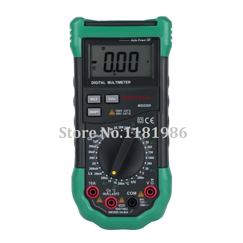 

Mastech MS8269 3 1/2 Digital Multimeter LCR Meter AC/DC Voltage Current Resistance Capacitance Inductance Temperature Tester