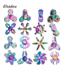 Elsadou Colorful Hand Spinner Toy Best Fidget Finger Spinner
