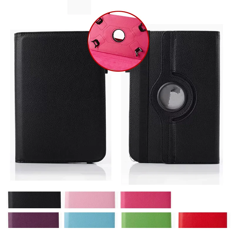 

Case Cover For BlackBerry PlayBook 7.0 INCH 360 Rotating PU Leather Flip Stand Case Universal 7 Inch Screen Protector Film