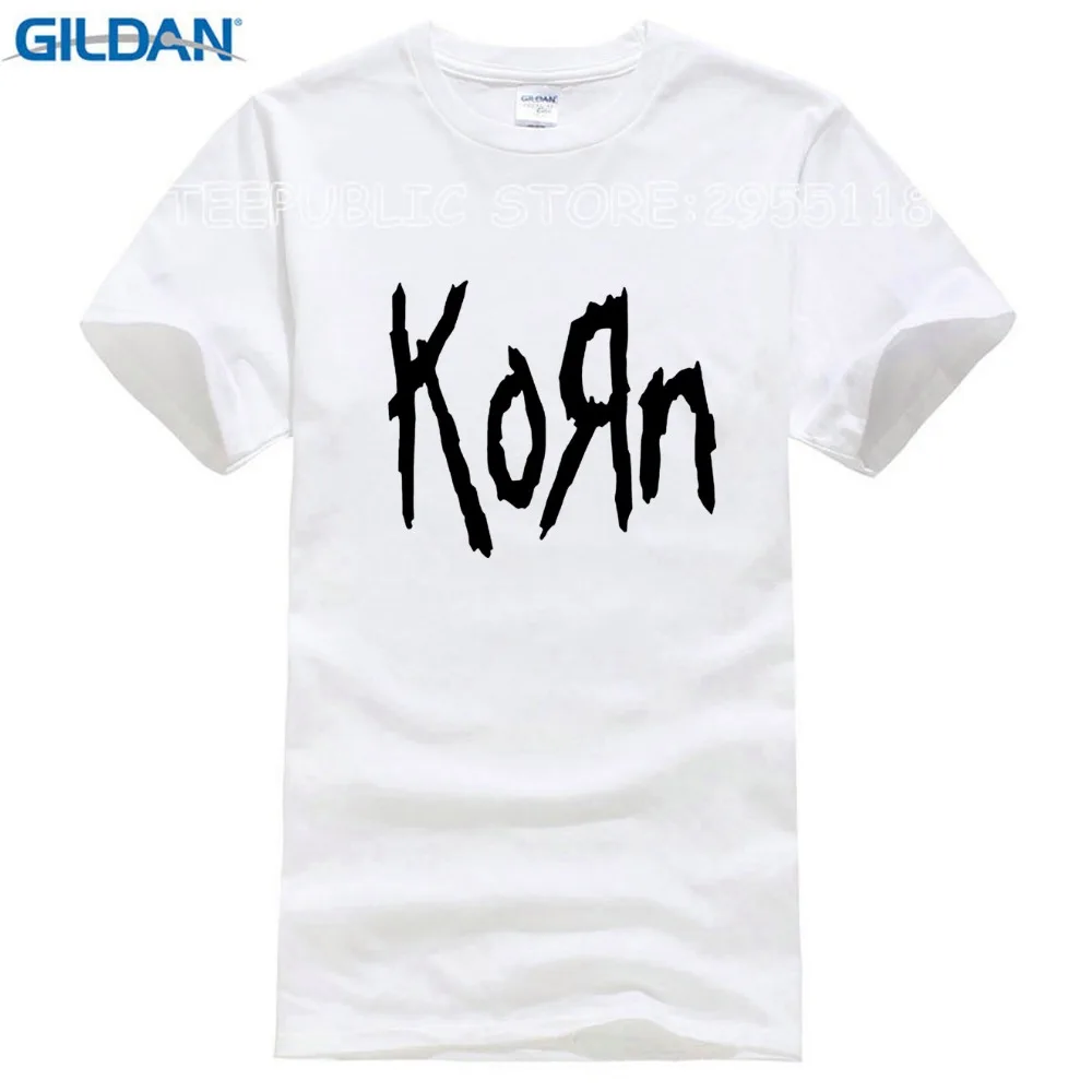 New mens t shirts fashion 2017 Korn Metal Rock band Logo Graphic T Shirt Cotton O Neck short sleeve Tee Shirt hip hop Size-jpg7jpg7