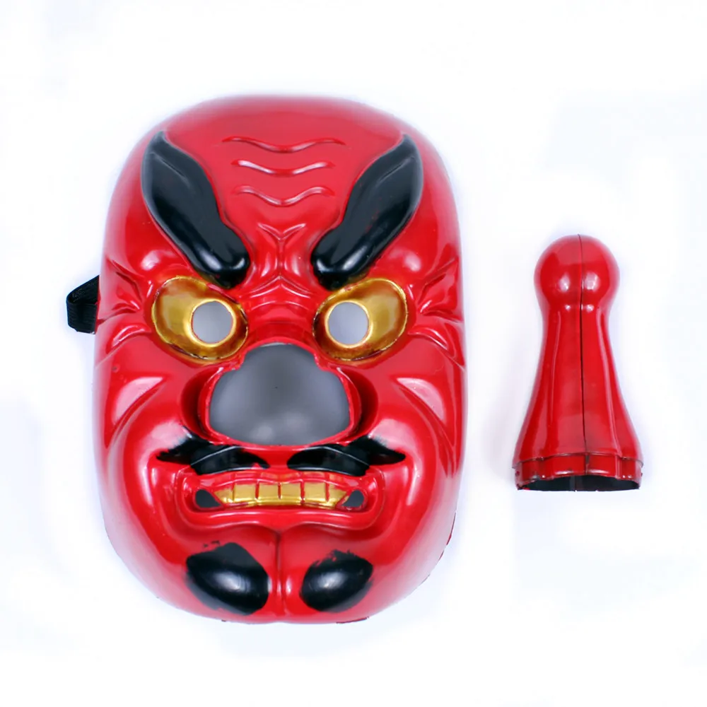 Cheap New Japanese Tengu Cosplay Long Nose Mask Omen Noh Kabuki Samurai