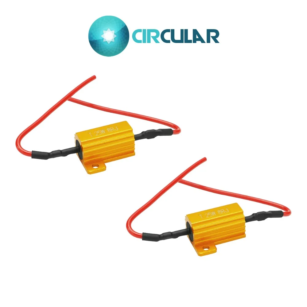 

LED Load Canbus Resistor 2 Pieces 25W 8 Ohm Fix LED Bulb Fast Hyper Flash Turn Signal Blink Error Code