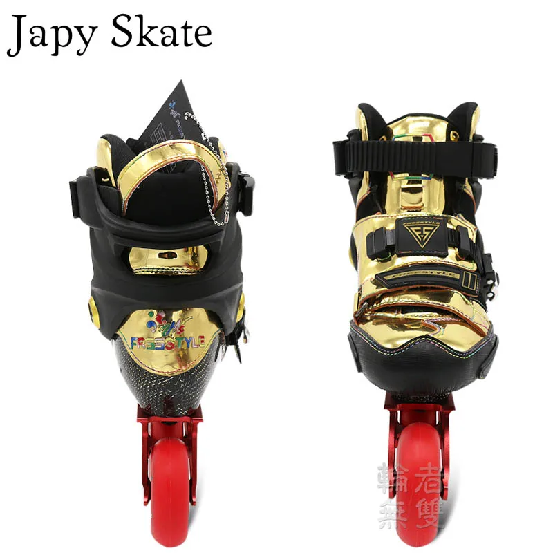 Japy Skate Фристайл YJS углеродное волокно Профессиональный Инлайн ролики для слалома роликовые коньки обуви скольжения катание Patine