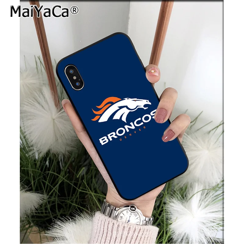 Мягкий силиконовый чехол MaiYaCa Denver Broncos из ТПУ для телефона iPhone 6S 6plus 7 7plus 8 8Plus X Xs MAX 5 5S XR