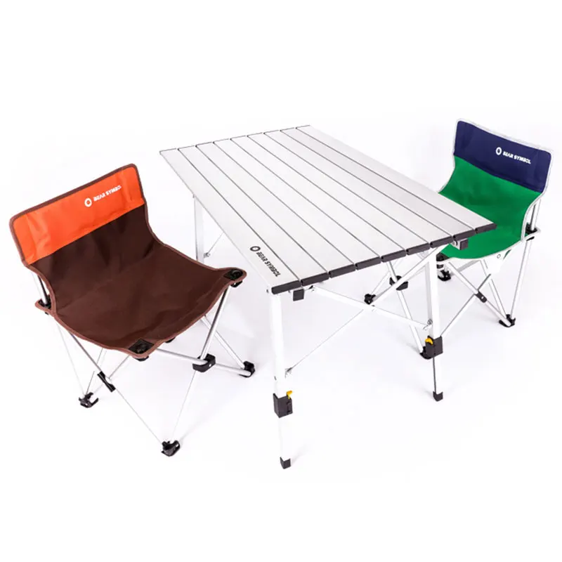 

Height Adjustable Table Folding Silver Desk Portable Camping BBQ Hiking Traveling Outdoor Picnic Foldable AL Ultralight Tables