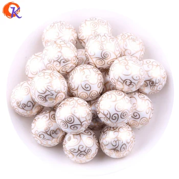 

Cordial Design 20MM 100Pcs/Lot Shinny Cloud Printing White Color Matte Pearl Beads For Kids Chunky DIY Jewelry CDBD-601317