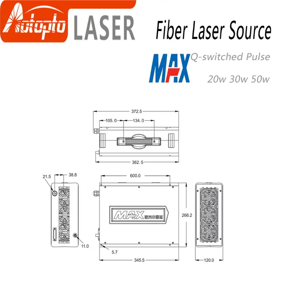 MAX 20W30W50W Q-switched Pulse Fiber Laser Series GQM 1064nm High Quality Laser Marking Machine DIY PART