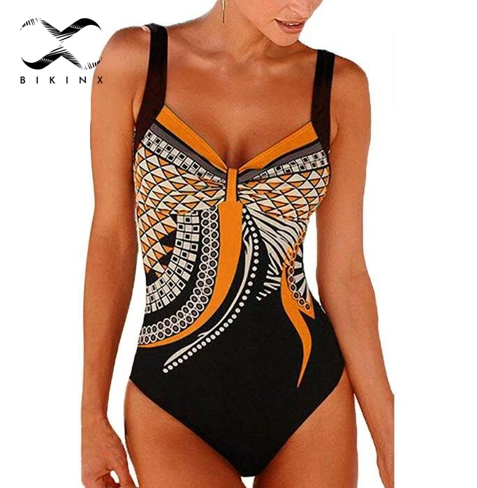 

Bikinx Plus size sexy swimwear women biquini Push up female swimsuit one piece bodysuit Vintage bikinis 2019 mujer monokini XXXL