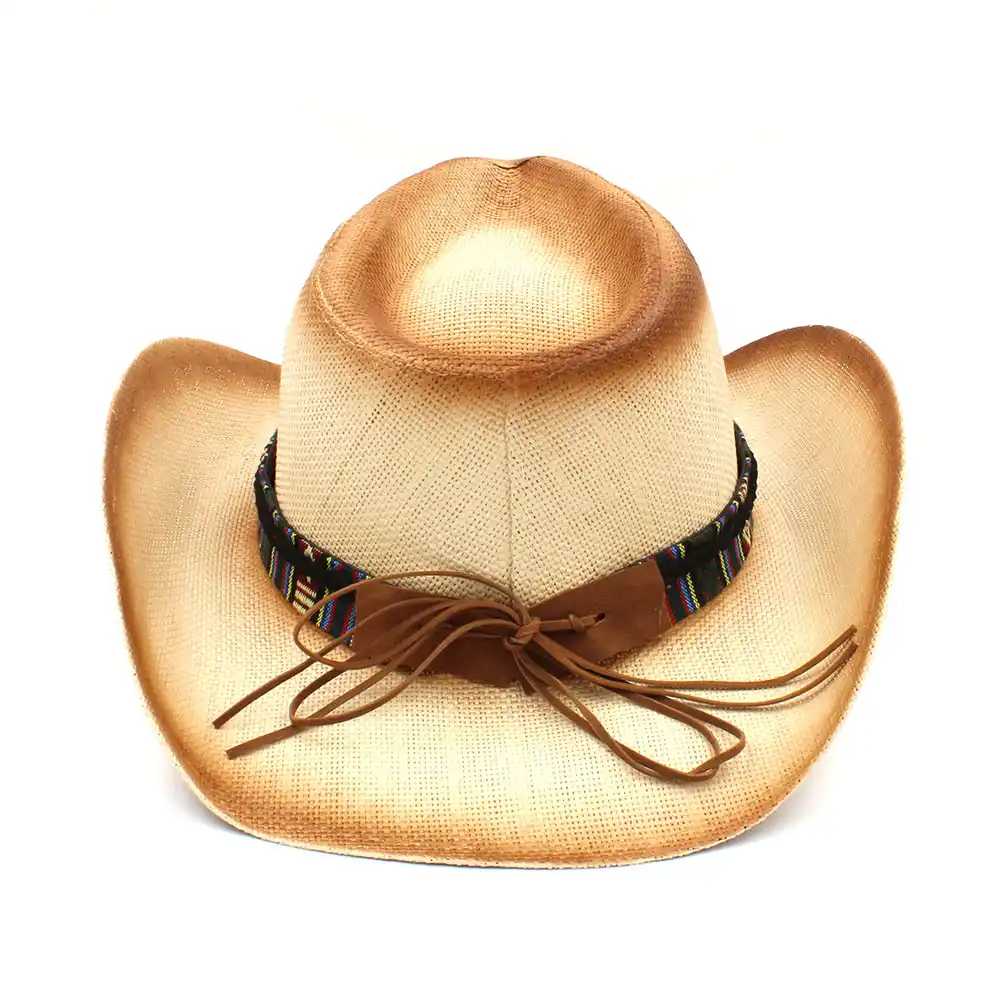 Hats Women Men Straw Cowboy Hat with Bohemian Bull Head Band for Lady Dad Western Sombrero Hombre Cowboy Hat Cowboy Hats