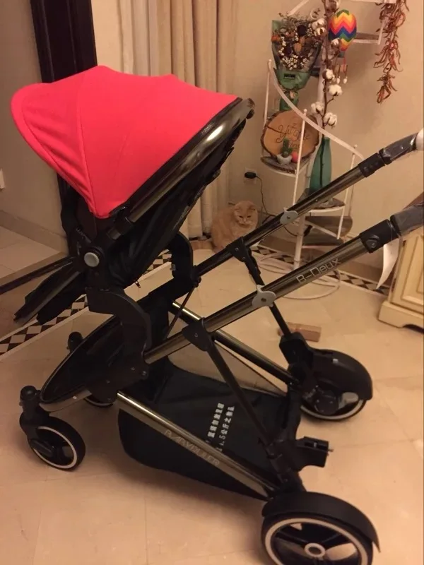Брендовые Детские коляски для близнецов Babyruler twins, детская коляска, складная двойная коляска, детская коляска babyruler - Цвет: red twins stroller