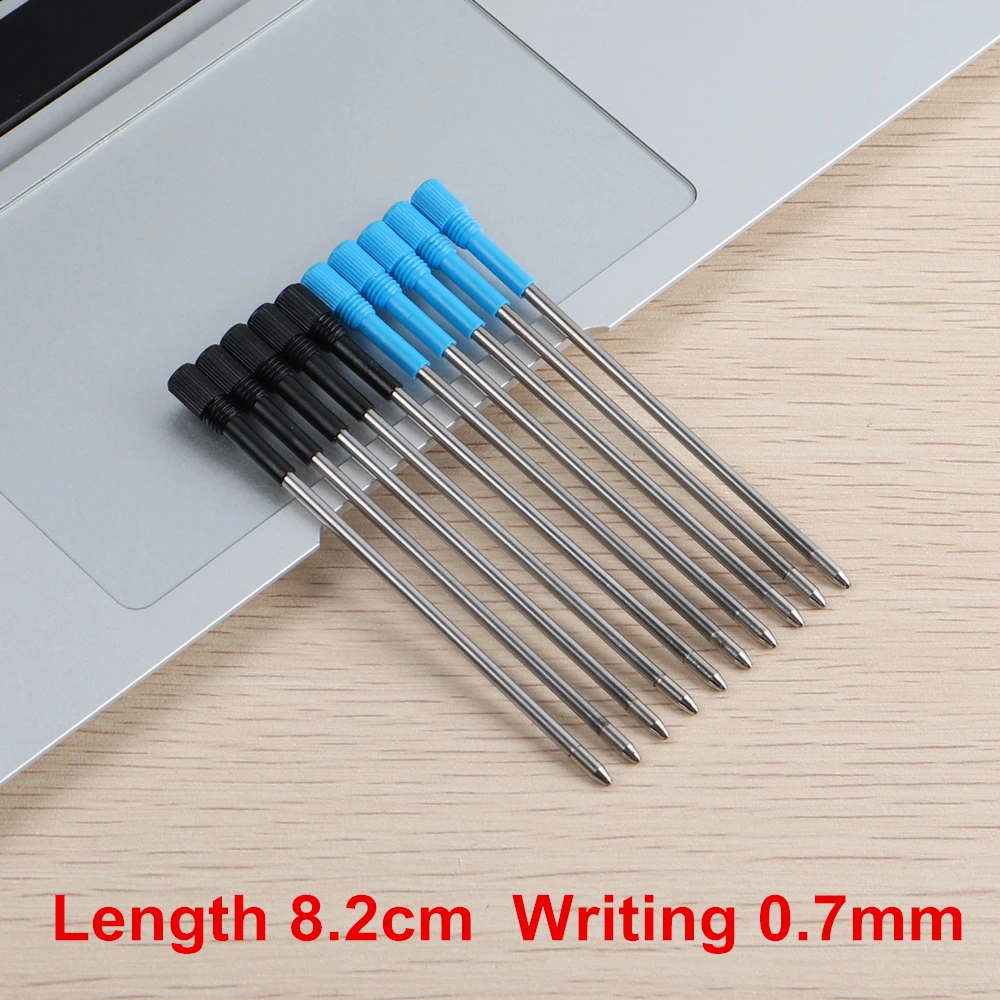 

10 PCS/LOT Wholesale Ballpoint Pen Refill 0.7mm Length 8.2cm Short Blue And Black Ink Refill 82mm Replacement Pens For School