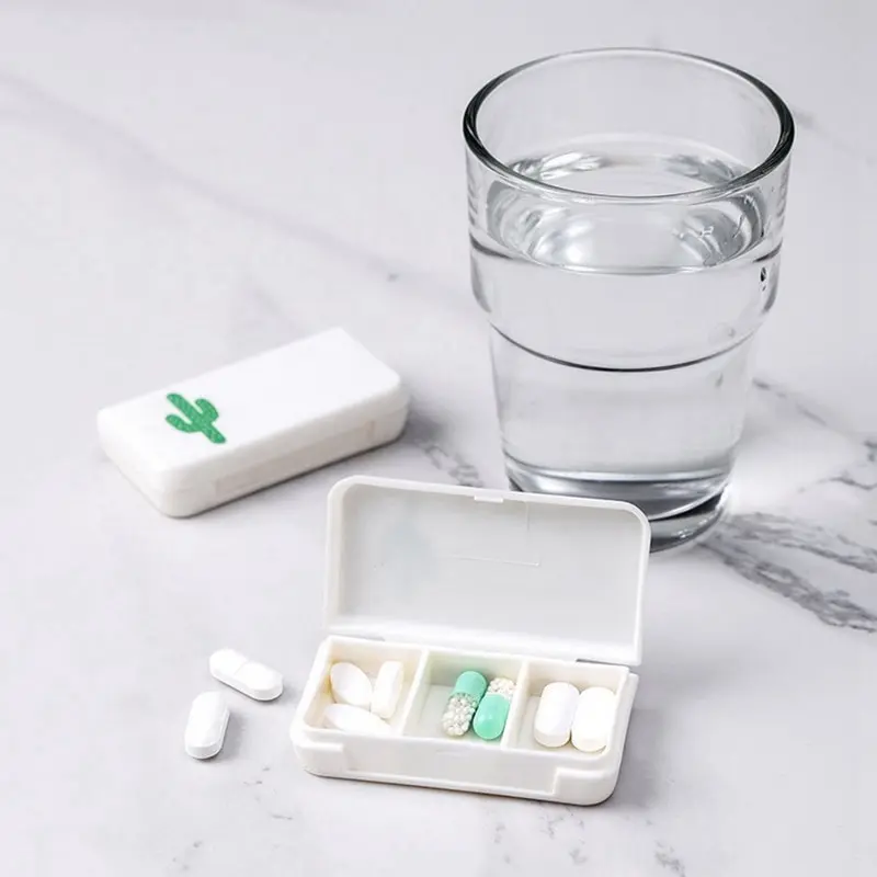 IVYSHION 1 шт., портативная коробка для таблеток, пластиковая коробка для таблеток, медицинский набор, витаминные коробки, коробка для хранения таблеток, органайзер, чехол для таблеток