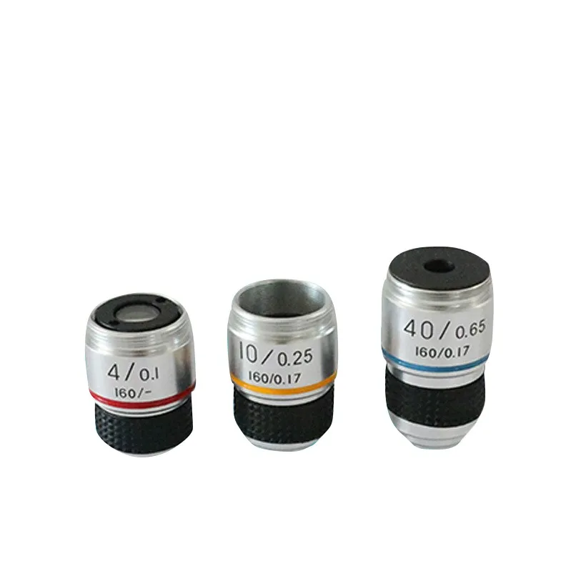 

4X 10X 40X 100X Achromatic Objective Lens for Biological Microscope Accessories Objective Lens Microscope Electronic Lens