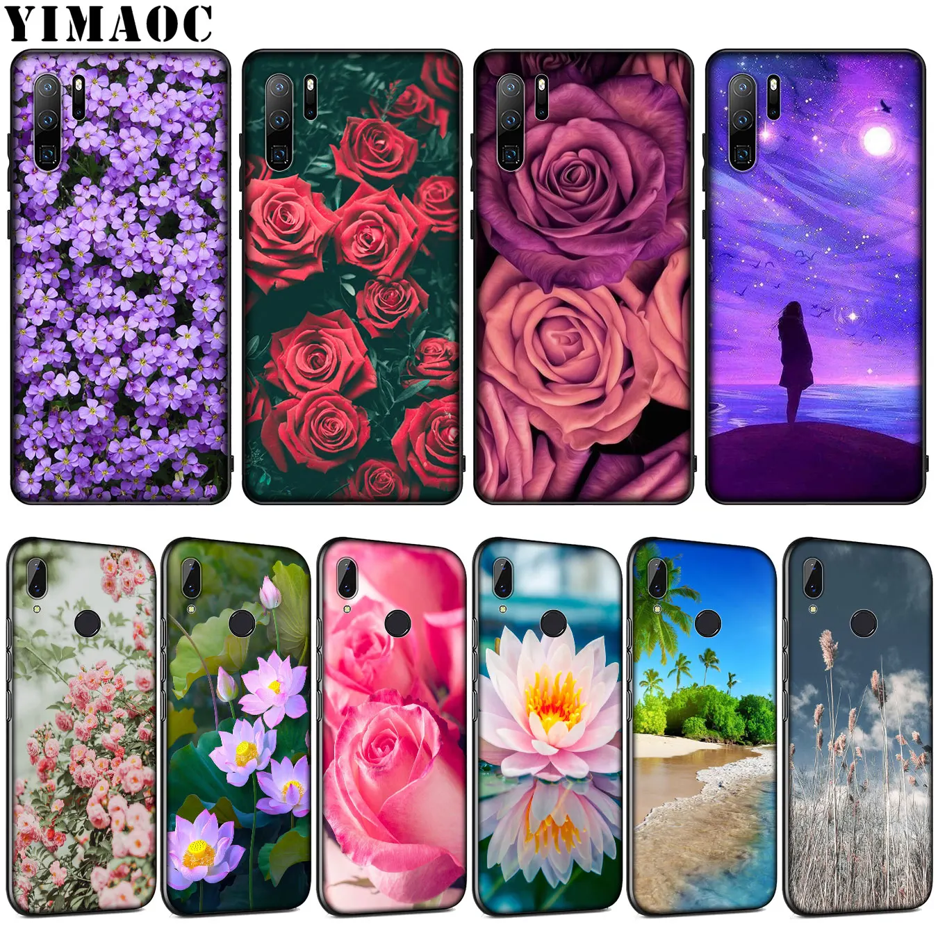 Мягкий силиконовый чехол YIMAOC infinity on Purple Lotus flower для Huawei P30 P20 Pro P10 P9 Lite Mini 2017 2016 P Smart Z