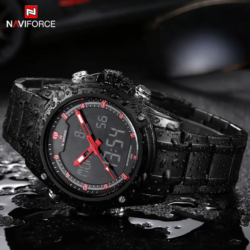 Часы наручные Naviforce Мужские кварцевые роскошные брендовые аналоговые