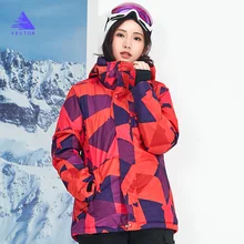 Зимние куртки высокого качества Женский лыжный костюм комплект куртки и брюки открытый один лыжный комплект ветрозащитный Терма лыжный сноуборд