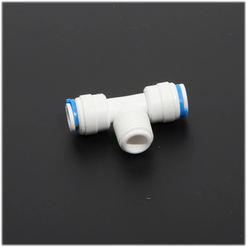 1/4 inch to 1/4 inch male thread on the middle tee quick  connectors  type t ro water fittings joint  aquarium system