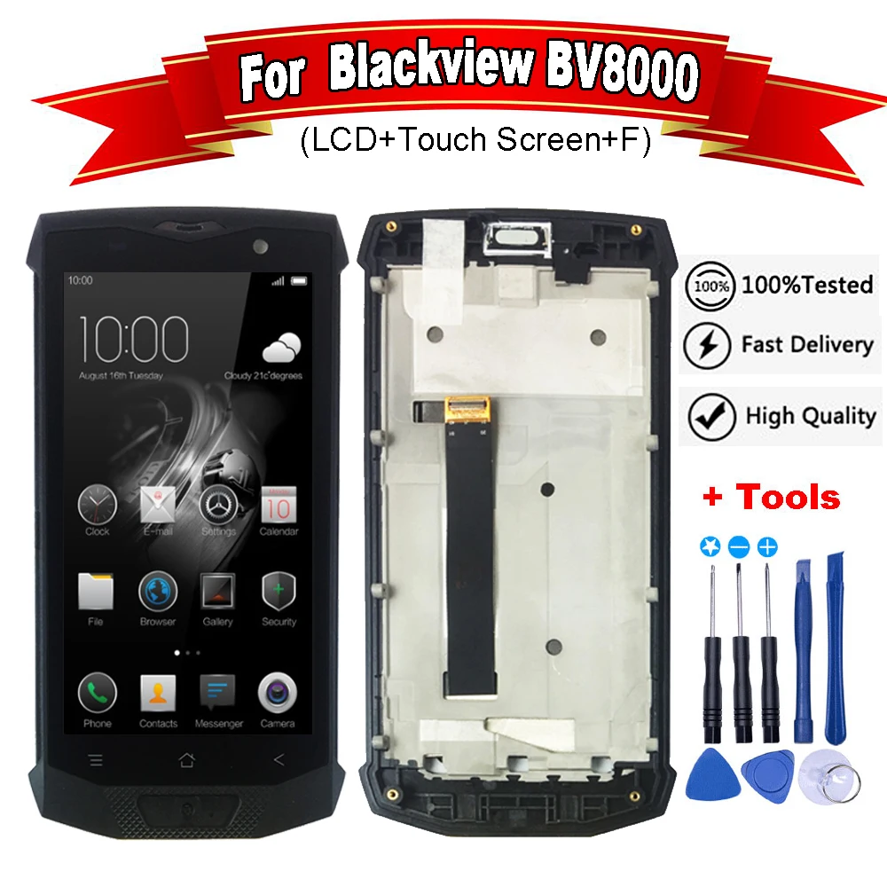 ЖК-дисплей 5 0 дюйма для Blackview BV8000 + сенсорный экран в сборе с рамкой дигитайзер