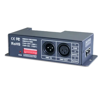 

New LED DMX Decoder;DC12V -24V 6A*3CH Max 24A XLR-3 Green terminal 0-100% Dimming Range Led RGB RGBW Strip CV DMX decoder