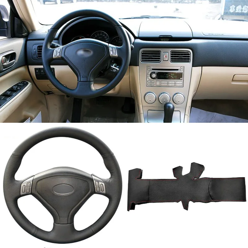 

Brand New DIY Sewing-on PU Leather Steering Wheel Cover Exact Fit For SubaruForester 2004-2006 Outback 04-05 Legacy 2004-2006