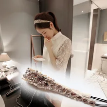 Fashion Women’s Headwear Gorgeous Diamond Lace Bandanas Wedding Party Hair Accessories Bandage Headbands for Pretty Women
