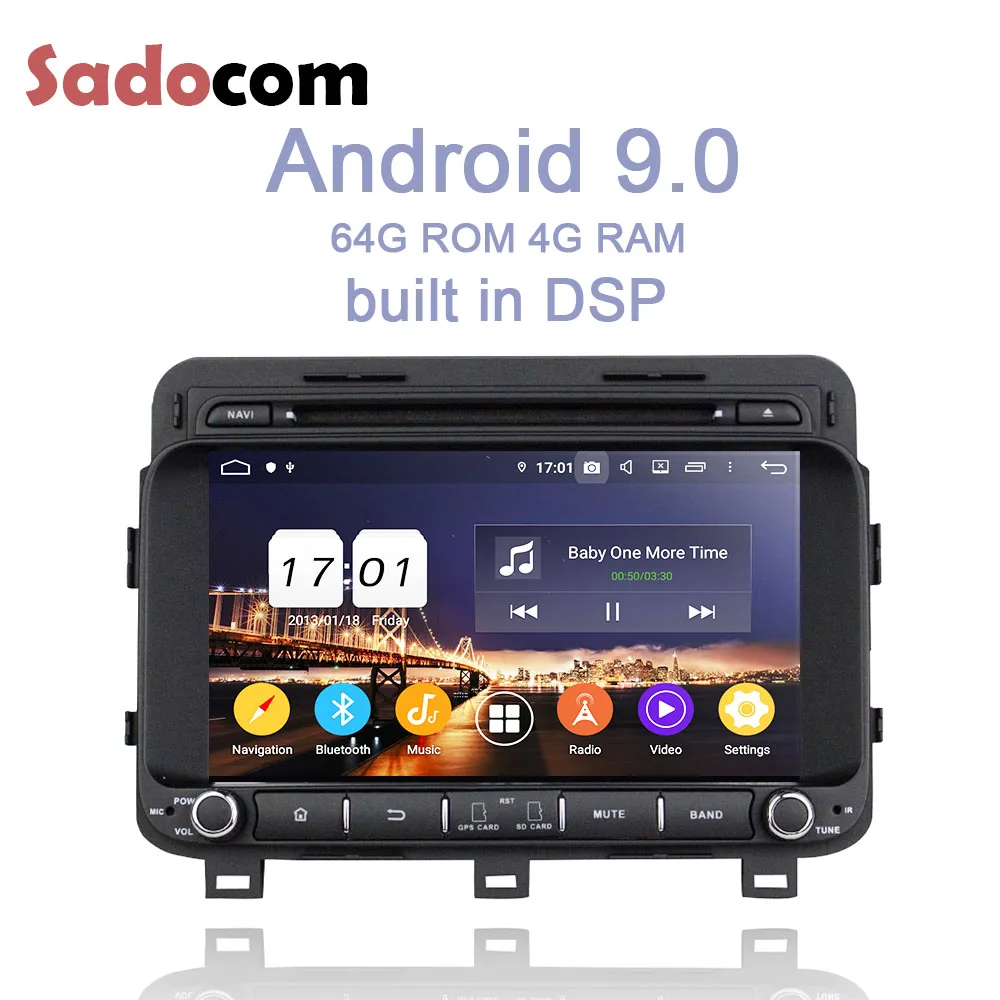 Top DSP TDA7851 Android 9.0 8 Core 4GB RAM BT 4.2 Wifi 4G GPS navi Map Car multimedia DVD Player autoradio  kia K5 OPTIMA 2014 2015 0