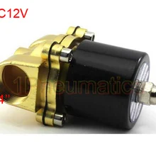 DC12V 3/" Электрический электромагнитный клапан сплав Вода Воздух N/C Газ Вода Воздух 2W200-20 сплав