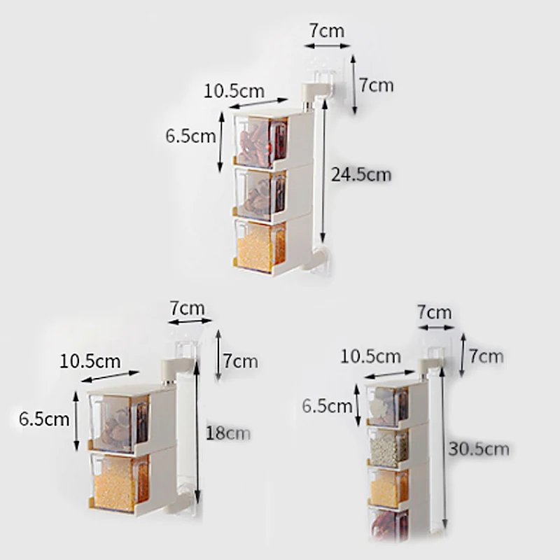 Вращающийся приправа для хранения Коробки с многослойным покрытием для специй, кухонная, коробочка, приправ специи Storager настенный подвесной органайзер Кухня инструмент