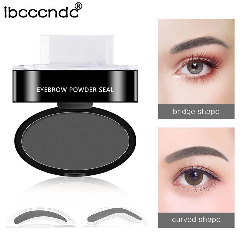 Natural Eyebrow Powder Stamp Long Lasting Waterproof Brown Eye Brow