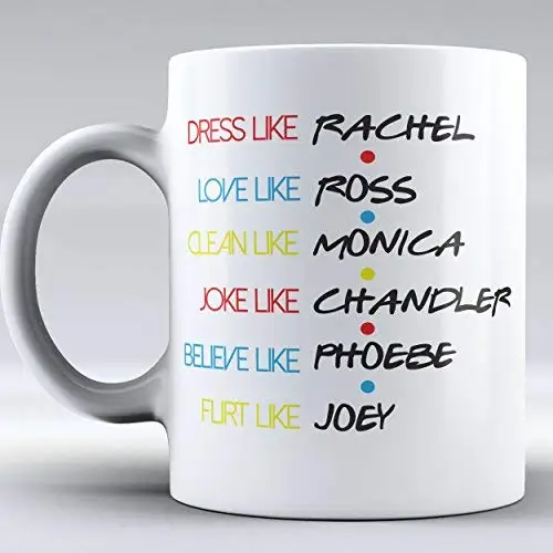 

Hot Funny Friends Coffee Mugs Tea Cup Best Friends TV Show Mugs Novelty Classic Ceramic Cups Gifts for Birthday Christmas 11oz