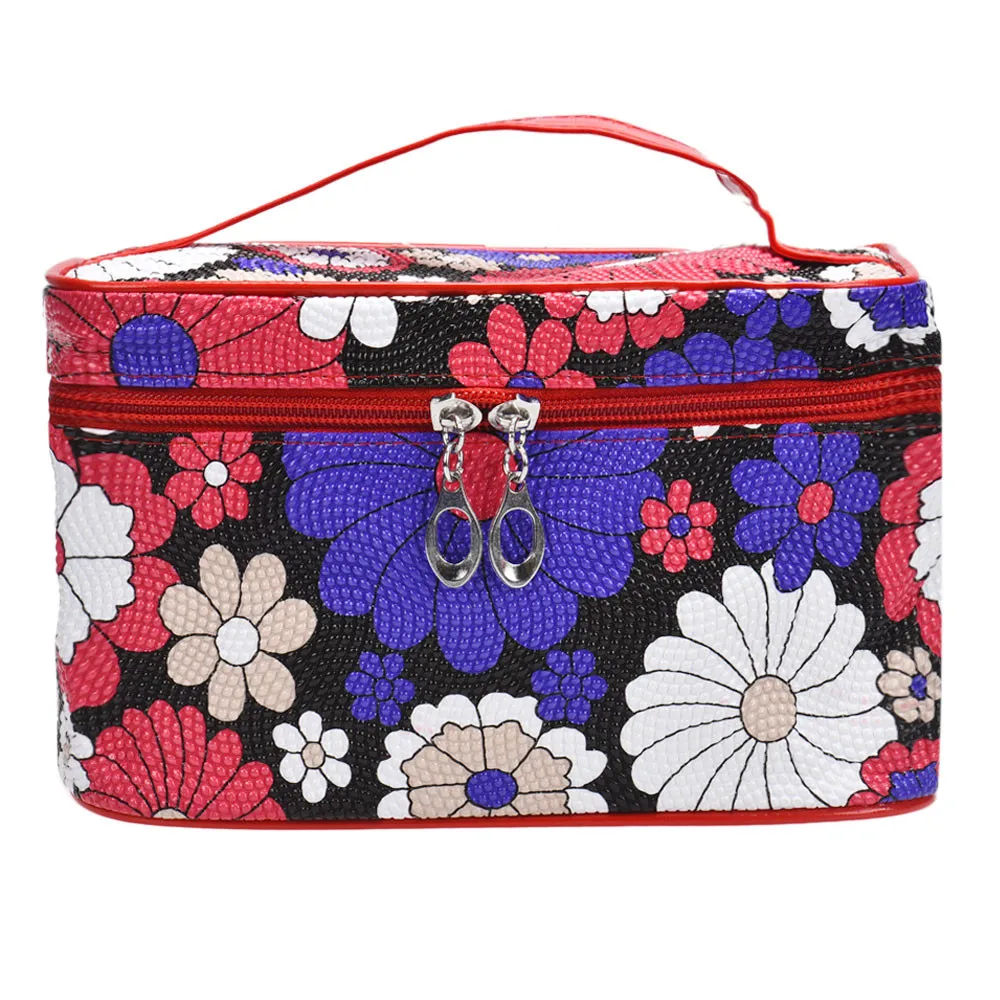 Cosmetic Bag Square Sunflower Makeup Bag professional makeup case