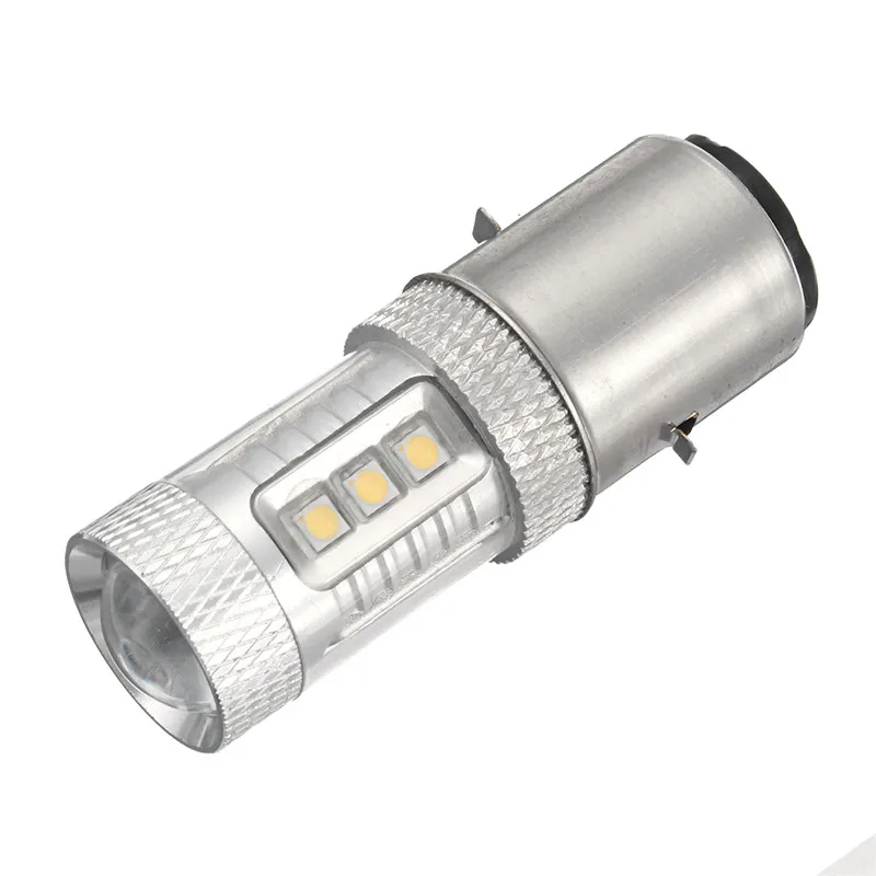 

H6 Motorcycle Headlight LED Super Bright Lamp Bulbs BA20D 16LED MotorBike Moped ATV Headlamp Light Bulb