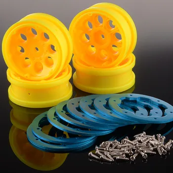 

4XRC 1:10 Climbing Rock Crawler Wheel Rim YELLOW/BLUE SCX10 D90 HSP CC01 4033