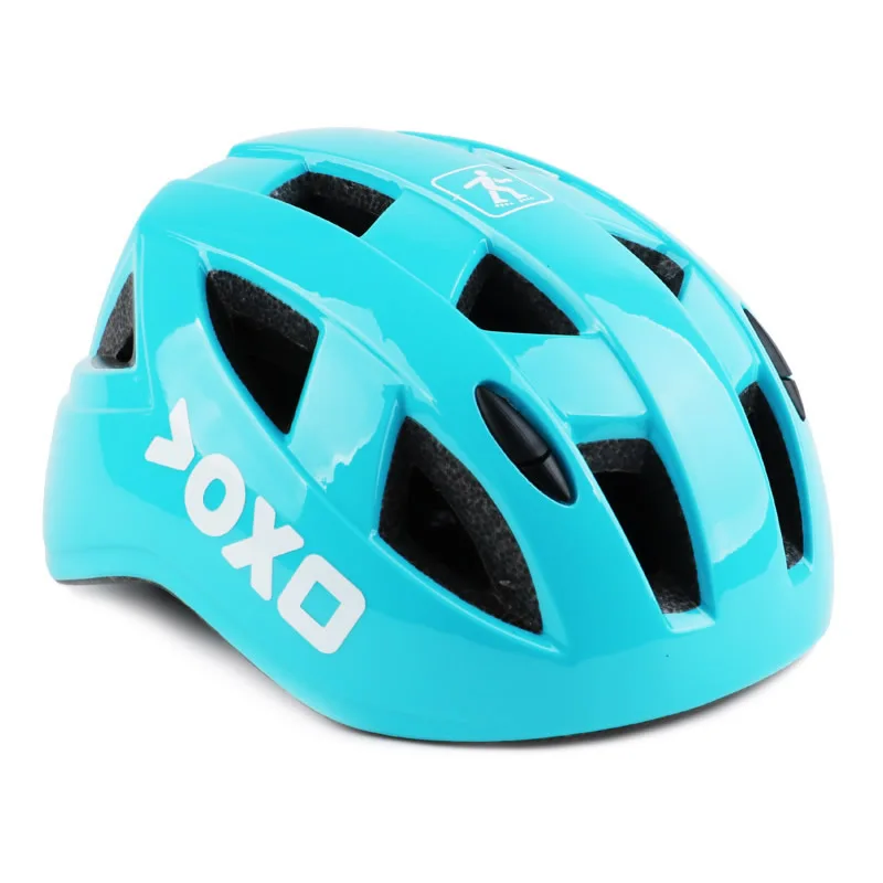 Детский интегрированный защитный шлем для велосипеда 14 вентиляционных отверстий Utralight велосипедный шлем для мальчиков девочек скейтборд катание 5 цветов - Цвет: Небесно-голубой