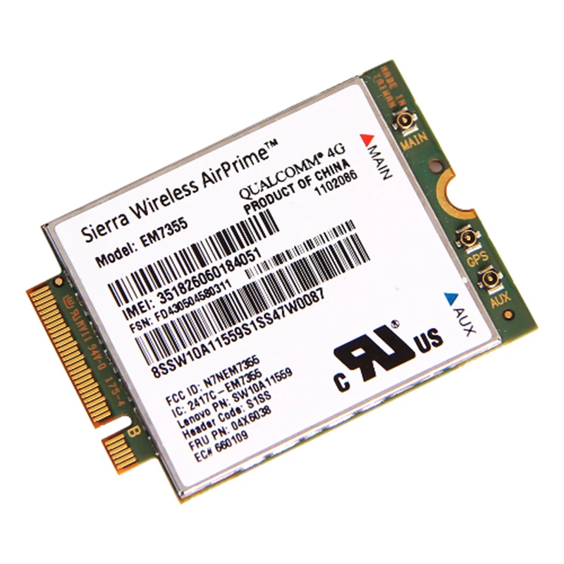 Sierra Gobi5000 EM7355 LTE 4G WWAN FRU 04X6038 NGFF Wifi Card For Lenovo T440 X240 W540 T440P T431S