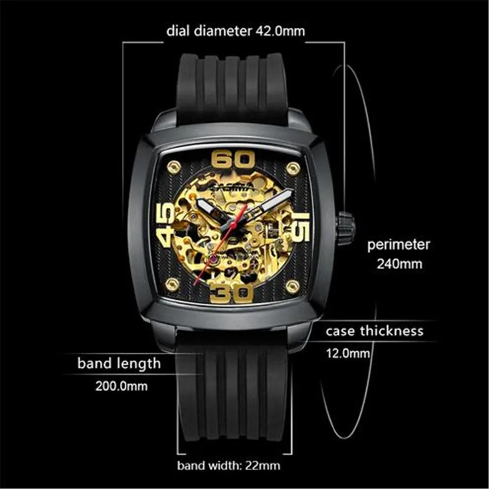Часы Reloj Hombre CASIMA мужские роскошные брендовые новый дизайн Мужские автоматические