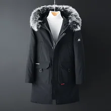 Fashion Winter White Duck Down Jacket Men New Casual Thicken Warm Fur Collar Men Coats Long Parkas Hooded Overcoats Men Clothing цена Fashion Winter White Duck Down Jacket Men New Casual Thicken Warm Fur Collar Men Coats Long Parkas Hooded Overcoats Men Clothing цены онлайн