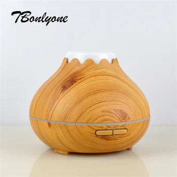 

TBonlyone 400ML Ultrasonic Air Aroma Humidifier With NightLight Wood Grain Aromatherapy Electric Essential Oil Aroma Diffuser