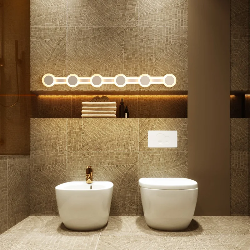 

Modern LED mirror light 9-28W 40-120cm waterproof wall lamp fixture AC220V 110V Acrylic wall mounted bathroom lighting BD70