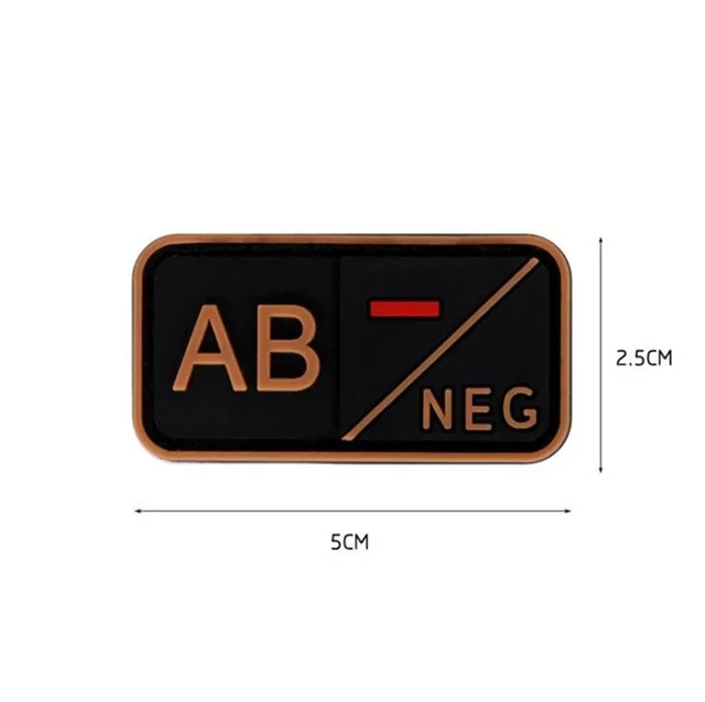 3D ПВХ A+ B+ AB+ O+ Положительный POS A-B-AB-O-отрицательный NEG Тип крови группа патч для одежды Военный резиновый нагрудный знак крючок и петля - Цвет: 15