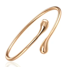 

New arrival gold color water drop shape bracelet & Bangles for women fashion party jewelry wedding gift drop shipping pulseira