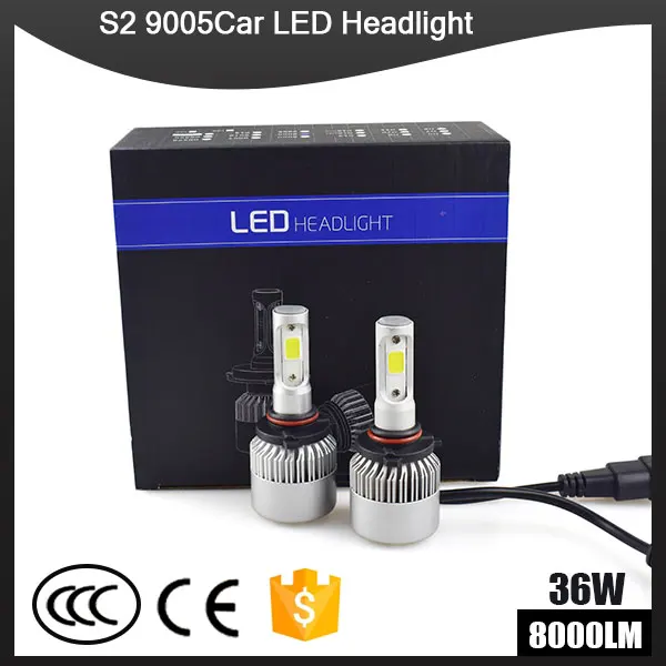 

2 Pcs H4 LED H7 H11 H8 9006 HB4 H1 H3 HB3 COB S2 Auto Car Headlight 72W 8000LM High Low Beam Bulb Automobile Lamp 6500K 12 V 2 K