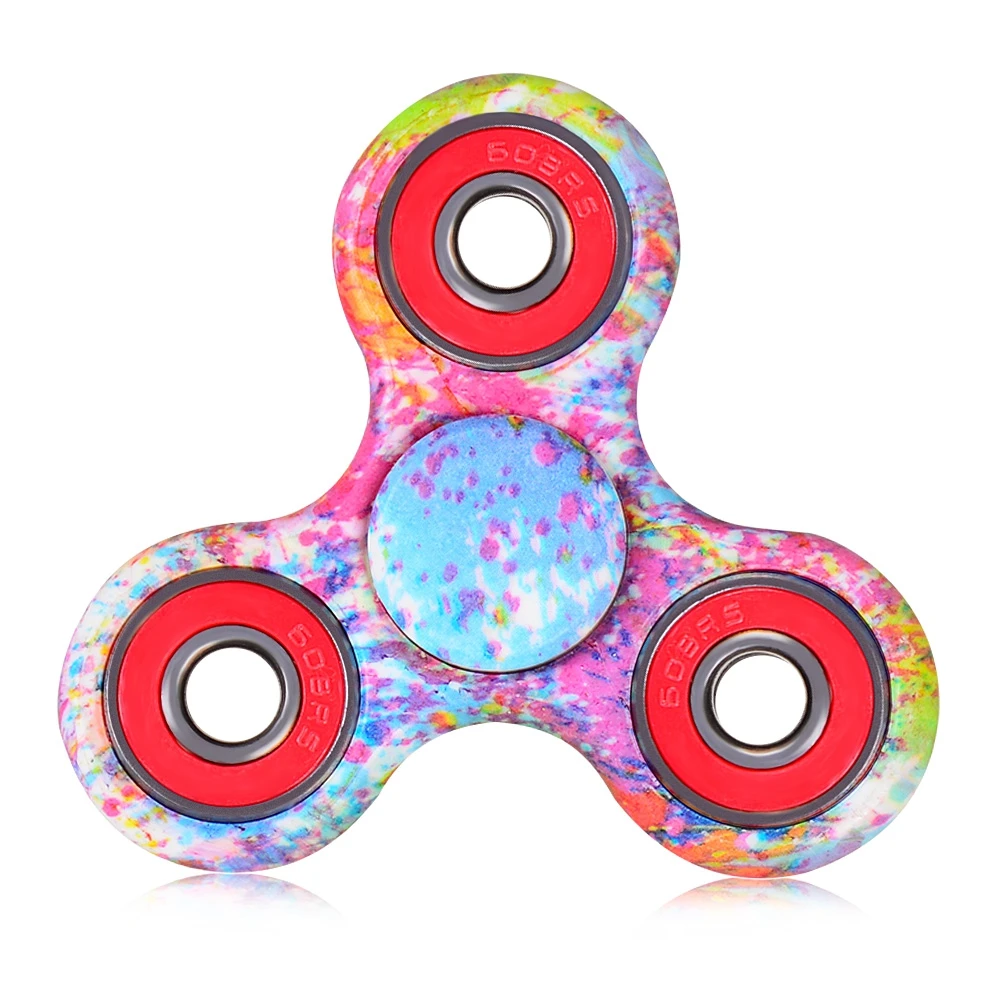 

Watercolour EDC Fidget Spinner Tri-Spinner Plastic Finger Hand Spinner for Autism and ADHD Relief Focus Anxiety Stress Gift Toys